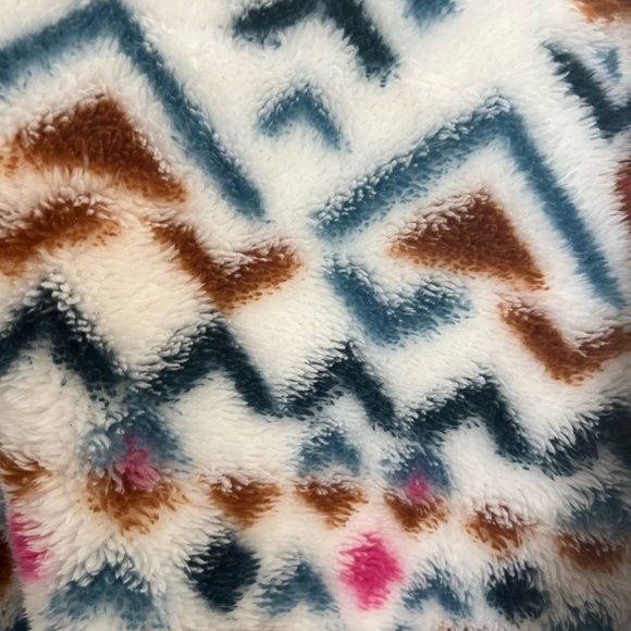 Eddie Bauer Women's Aztec Sherpa Fleece 1/4 Zip Pullover Jacket Southwest XL - Picture 5 of 5